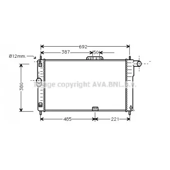 Radiateur, refroidissement du moteur AVA QUALITY COOLING DWA2004