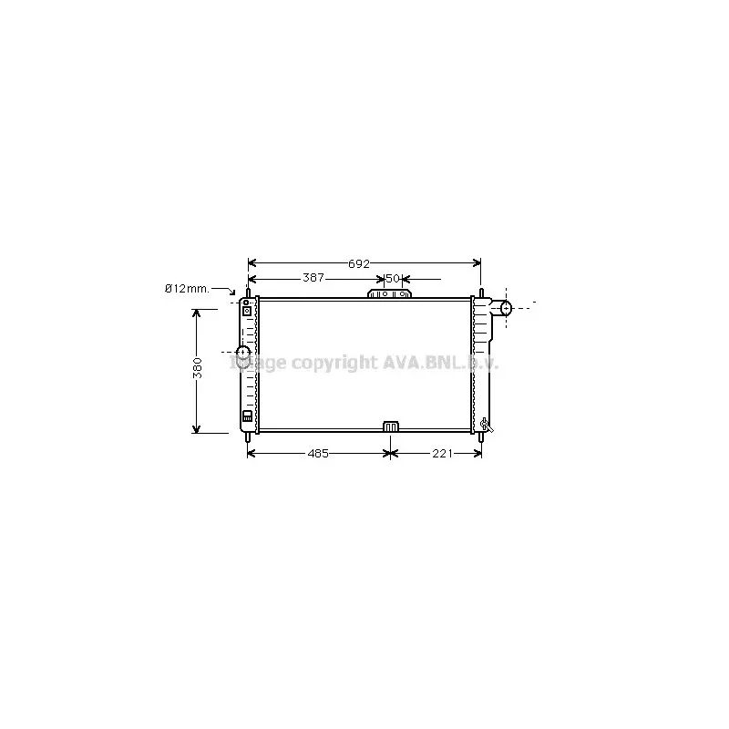 Radiateur, refroidissement du moteur AVA QUALITY COOLING DWA2004