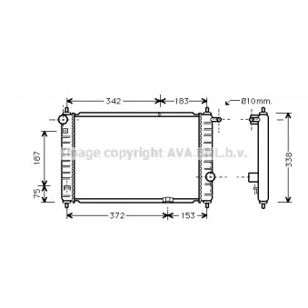 Radiateur, refroidissement du moteur AVA QUALITY COOLING DWA2007