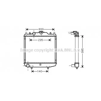 Radiateur, refroidissement du moteur AVA QUALITY COOLING DWA2051