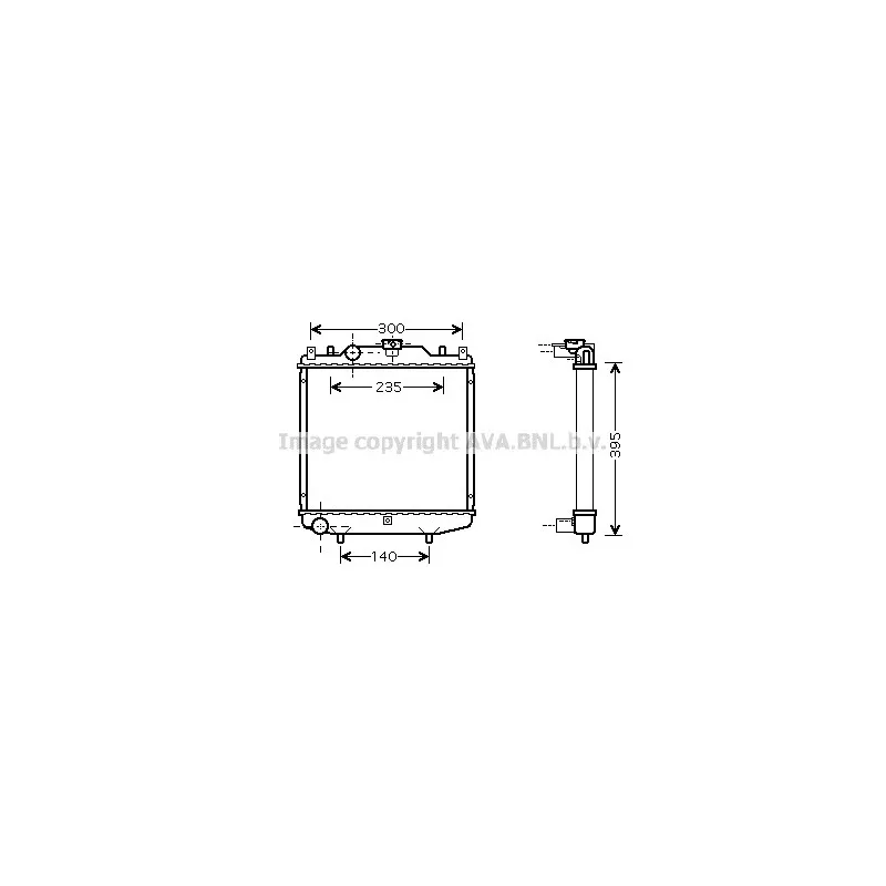 Radiateur, refroidissement du moteur AVA QUALITY COOLING DWA2051