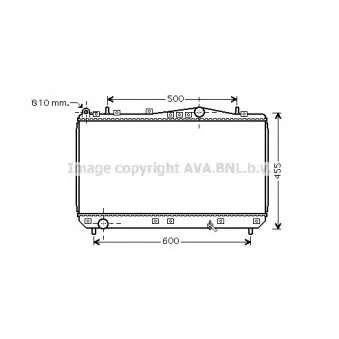 Radiateur, refroidissement du moteur AVA QUALITY COOLING DWA2052