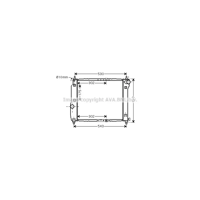 Radiateur, refroidissement du moteur AVA QUALITY COOLING DWA2066