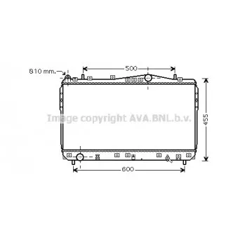 Radiateur, refroidissement du moteur AVA QUALITY COOLING DWA2073
