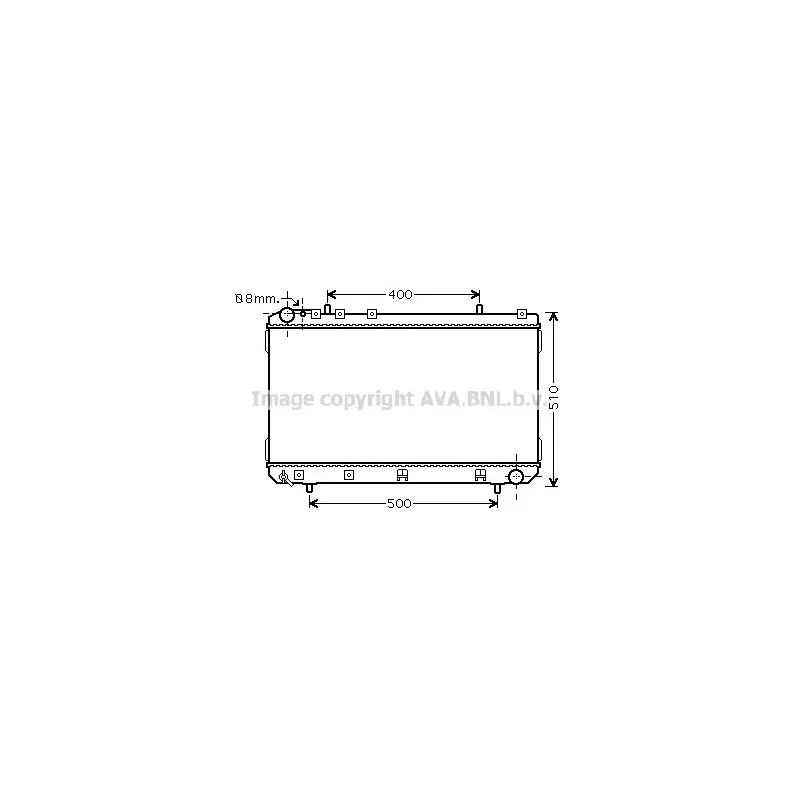 Radiateur, refroidissement du moteur AVA QUALITY COOLING DWA2109