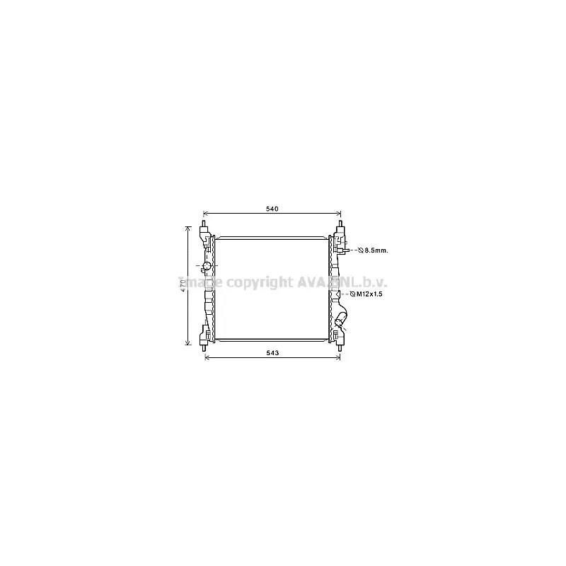 Radiateur, refroidissement du moteur AVA QUALITY COOLING DWA2141