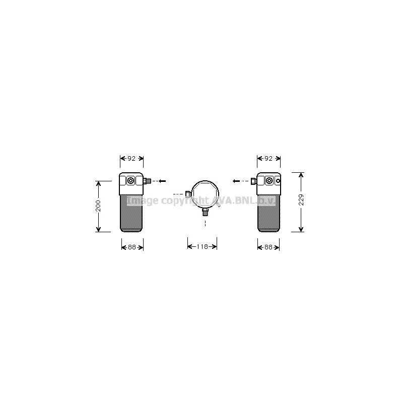 Filtre déshydratant, climatisation AVA QUALITY COOLING DWD021