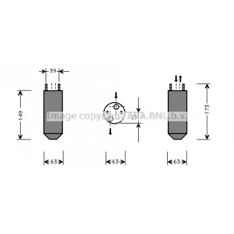 Filtre déshydratant, climatisation AVA QUALITY COOLING DWD023