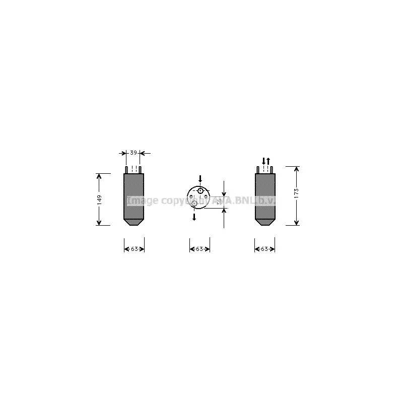 Filtre déshydratant, climatisation AVA QUALITY COOLING DWD023