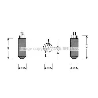 Filtre déshydratant, climatisation AVA QUALITY COOLING DWD029