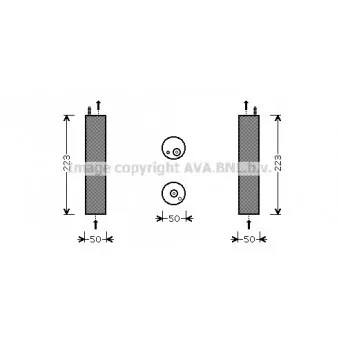 Filtre déshydratant, climatisation AVA QUALITY COOLING DWD057