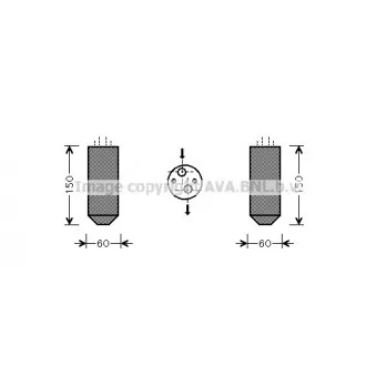 Filtre déshydratant, climatisation AVA QUALITY COOLING DWD078