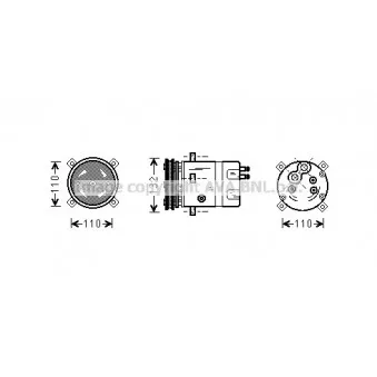 Compresseur, climatisation AVA QUALITY COOLING DWK019