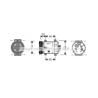 Compresseur, climatisation AVA QUALITY COOLING DWK020
