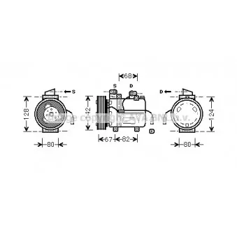 Compresseur, climatisation AVA QUALITY COOLING DWK037