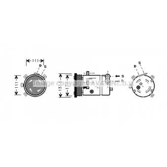 Compresseur, climatisation AVA QUALITY COOLING DWK038