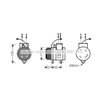 Compresseur, climatisation AVA QUALITY COOLING