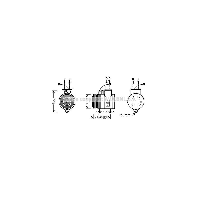 Compresseur, climatisation AVA QUALITY COOLING DWK041