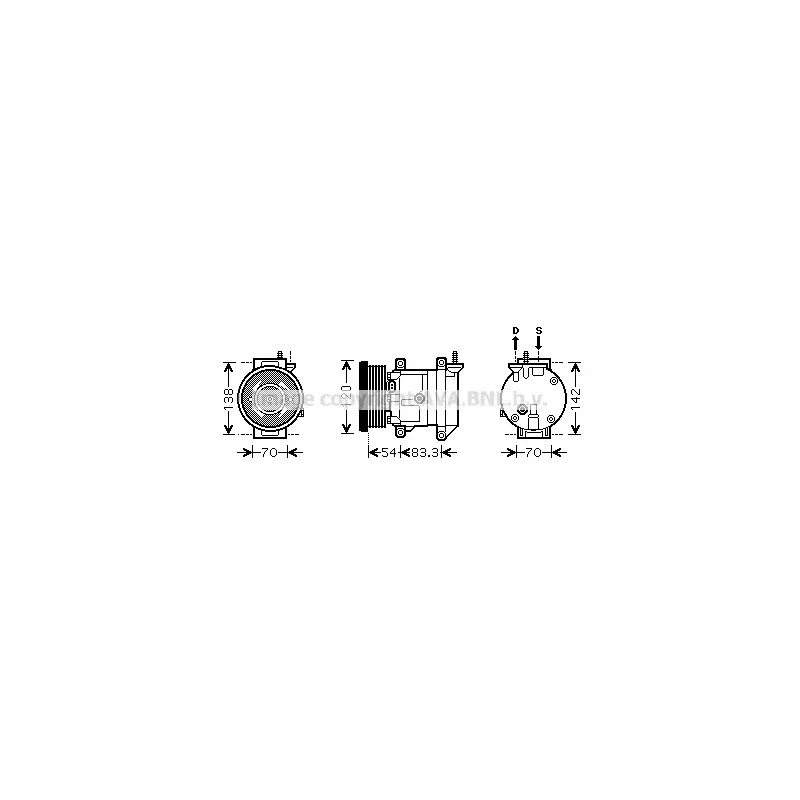 Compresseur, climatisation AVA QUALITY COOLING DWK071