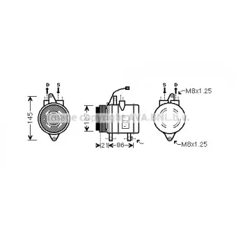 Compresseur, climatisation AVA QUALITY COOLING DWK079