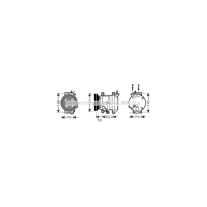 Compresseur, climatisation AVA QUALITY COOLING DWK080