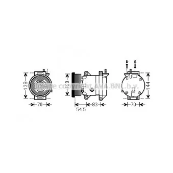 Compresseur, climatisation AVA QUALITY COOLING DWK091
