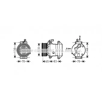 Compresseur, climatisation AVA QUALITY COOLING DWK095