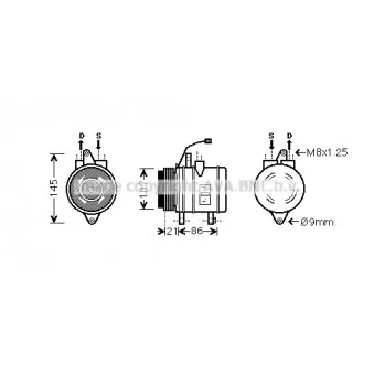 Compresseur, climatisation AVA QUALITY COOLING DWK097