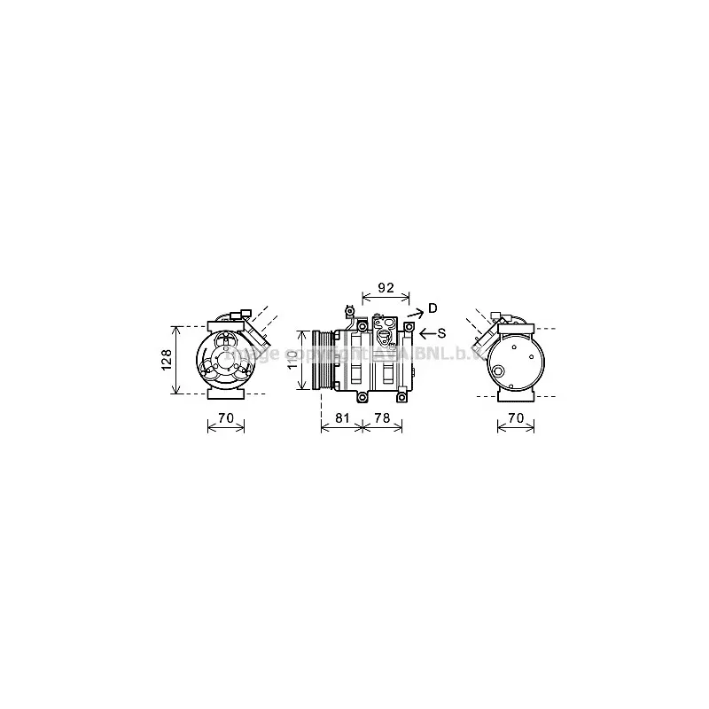 Compresseur, climatisation AVA QUALITY COOLING DWK100