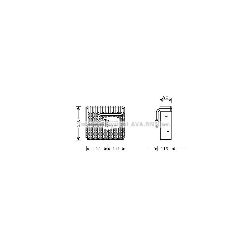 Evaporateur climatisation AVA QUALITY COOLING DWV048