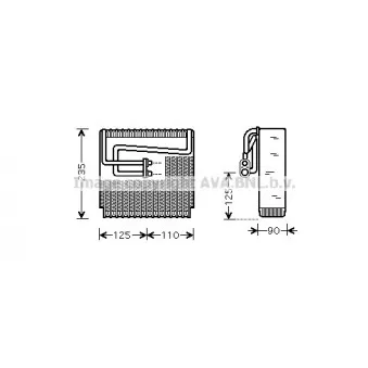 Evaporateur climatisation AVA QUALITY COOLING DWV064