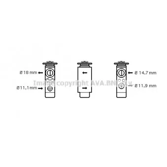 Détendeur, climatisation AVA QUALITY COOLING FD1380