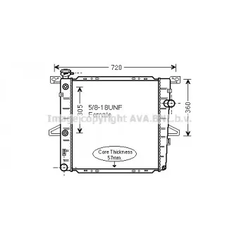 Radiateur, refroidissement du moteur AVA QUALITY COOLING FD2026