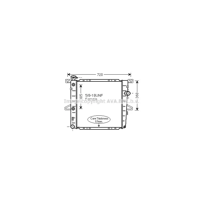 Radiateur, refroidissement du moteur AVA QUALITY COOLING FD2026
