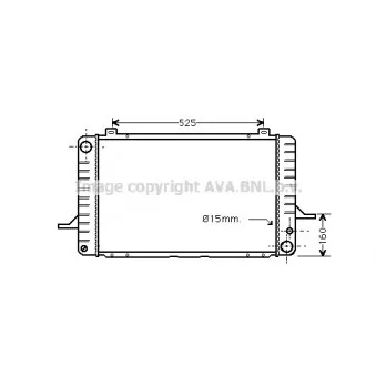 Radiateur, refroidissement du moteur AVA QUALITY COOLING FD2030