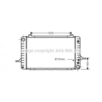 Radiateur, refroidissement du moteur AVA QUALITY COOLING FD2032