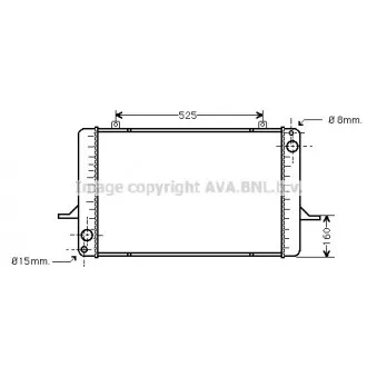 Radiateur, refroidissement du moteur AVA QUALITY COOLING FD2033