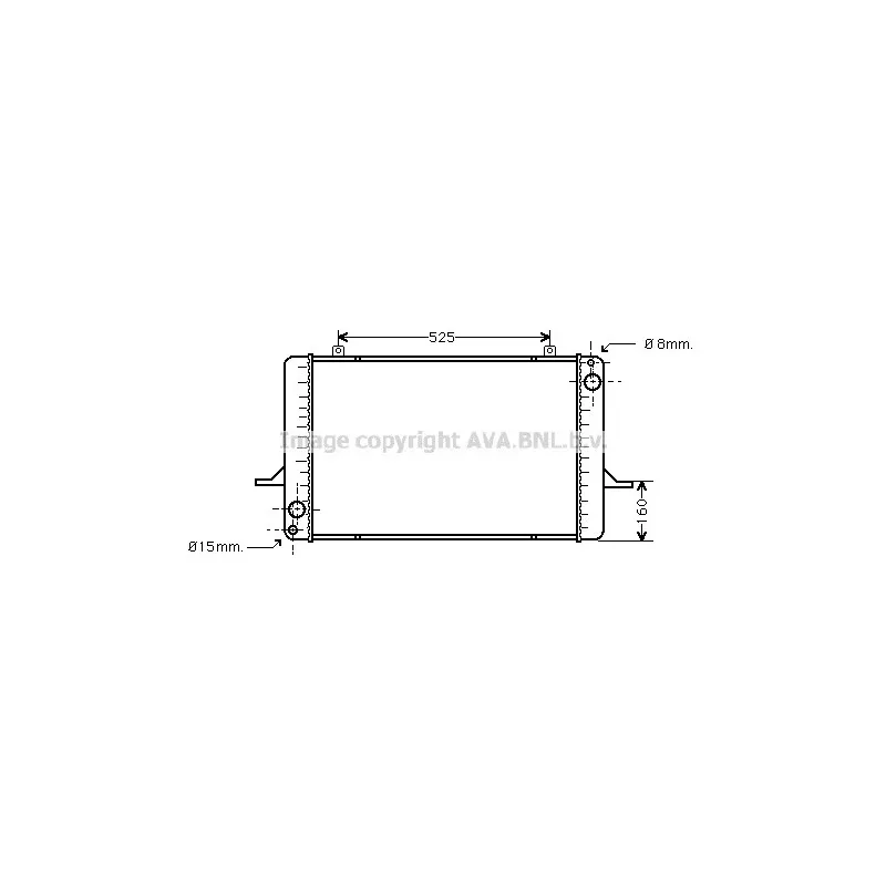 Radiateur, refroidissement du moteur AVA QUALITY COOLING FD2033