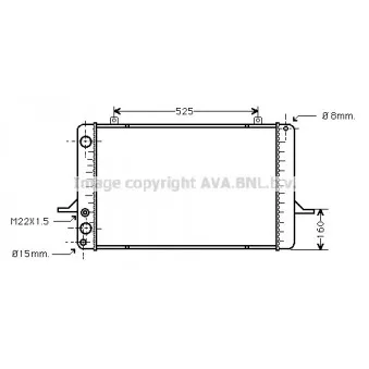 Radiateur, refroidissement du moteur AVA QUALITY COOLING FD2035