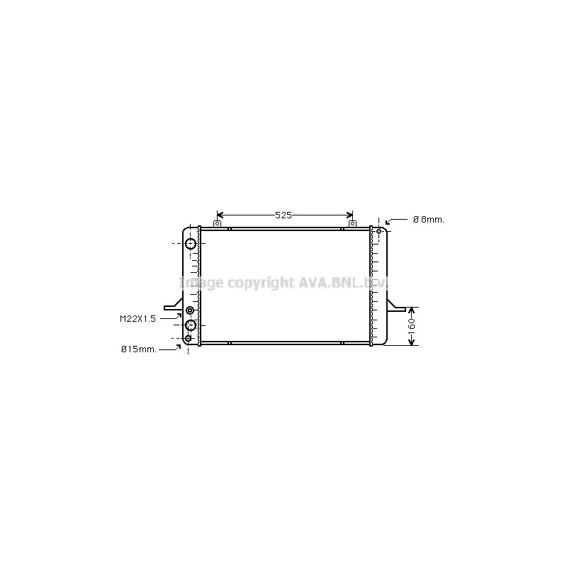 Radiateur, refroidissement du moteur AVA QUALITY COOLING FD2035