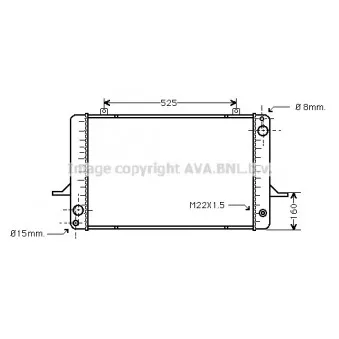 Radiateur, refroidissement du moteur AVA QUALITY COOLING FD2036