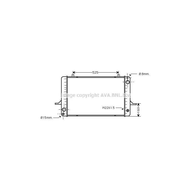 Radiateur, refroidissement du moteur AVA QUALITY COOLING FD2036