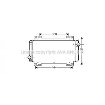 Radiateur, refroidissement du moteur AVA QUALITY COOLING FD2044