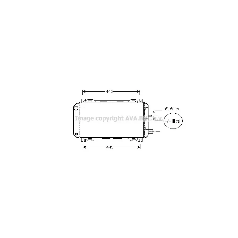 Radiateur, refroidissement du moteur AVA QUALITY COOLING FD2048