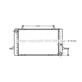Radiateur, refroidissement du moteur AVA QUALITY COOLING FD2049