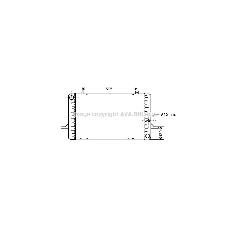 Radiateur, refroidissement du moteur AVA QUALITY COOLING FD2049