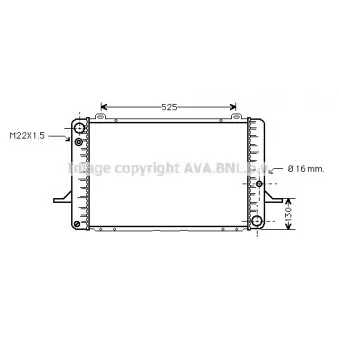 Radiateur, refroidissement du moteur AVA QUALITY COOLING FD2050