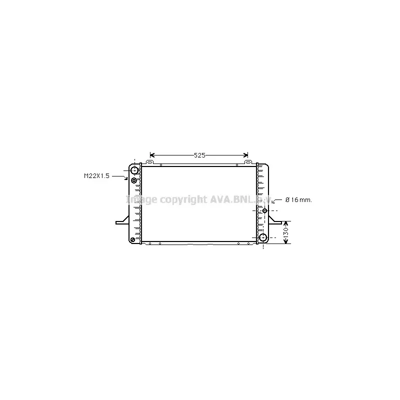 Radiateur, refroidissement du moteur AVA QUALITY COOLING FD2050