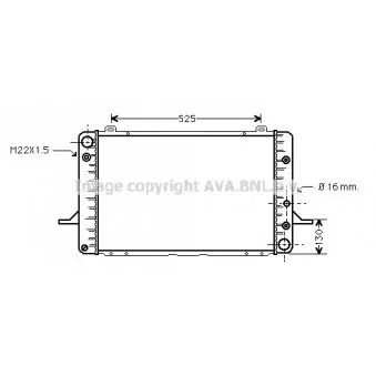 Radiateur, refroidissement du moteur AVA QUALITY COOLING FD2051