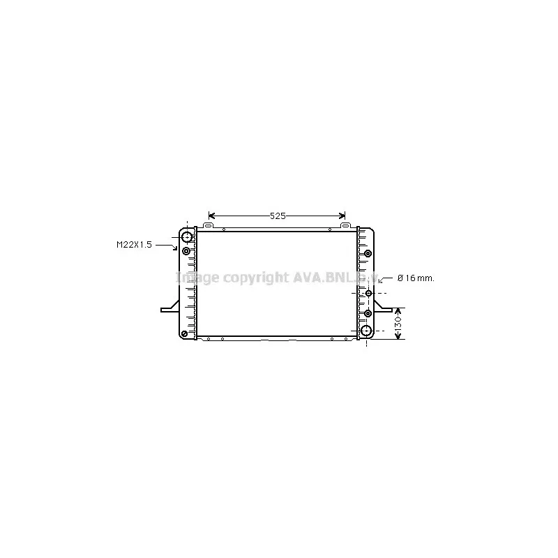 Radiateur, refroidissement du moteur AVA QUALITY COOLING FD2051